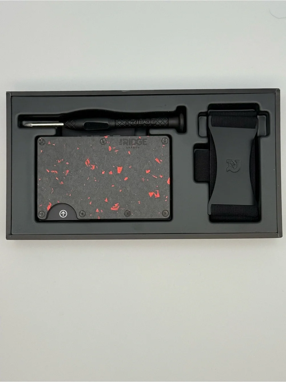Ridge Forged Ember Carbon Fiber RFID Wallet Full Set With Box (P105)